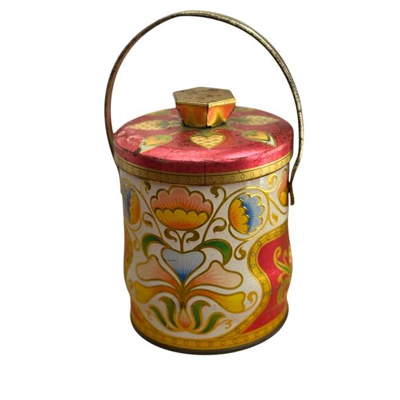 murray allen Other - Vintage Murray Allen Floral Tin Candy Container – England – Handle Lid
